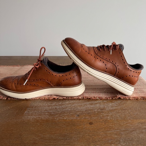Cole Haan Original Grand Ultra Wingtip Oxfords Brown 9.5M - Picture 8 of 13